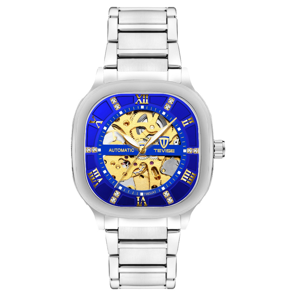 Men's Hollow Mechanical Watch Luminous Waterproof Fashion Fully Automatic Watch Cross-Border Hot Selling Factory Direct Sales