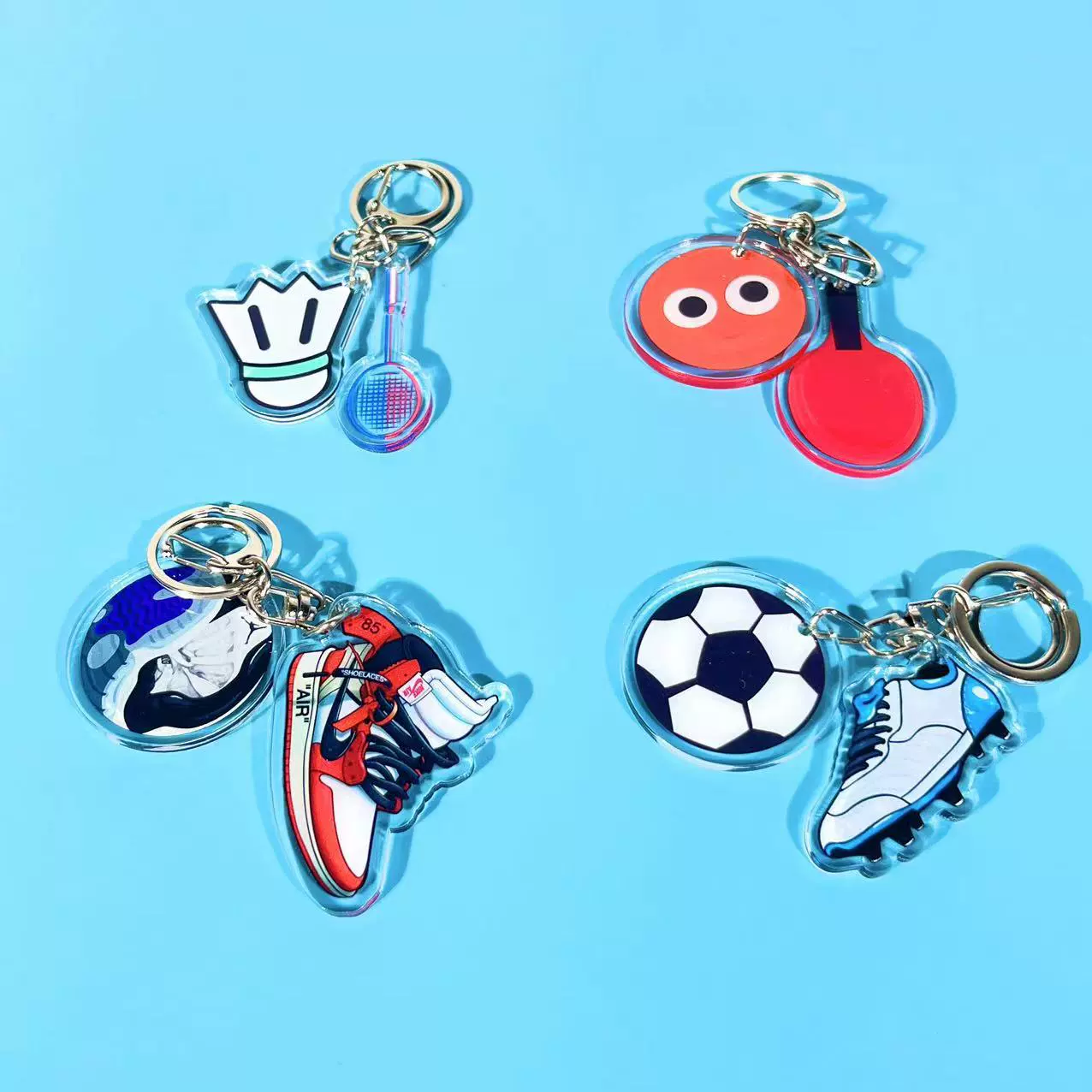 Баскетбол настольный теннис бадминтон футбол аниме брелок подвеска рюкзак сумка украшения подарочные аксессуары