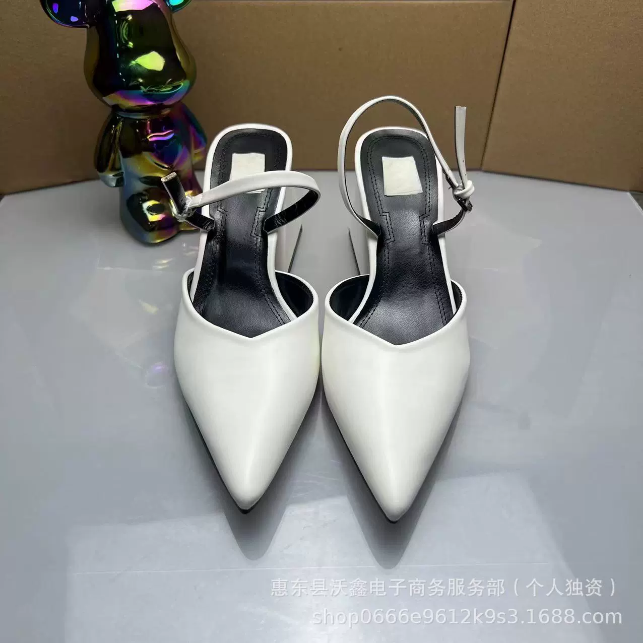 ZA Woxin Летние новые женские туфли белые рабочие бараньи кожаные толстые каблуки