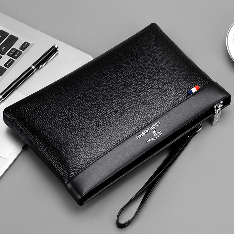 Sachi Kangaroo Men's New Genuine Leather Clutch Bag Casual Travel First Layer Cowhide Envelope Coin Purse Sachi Kangaroo Men's New Genuine Leather Clutch Bag Casual Travel First Layer Cowhide Envelope Coin Purse
