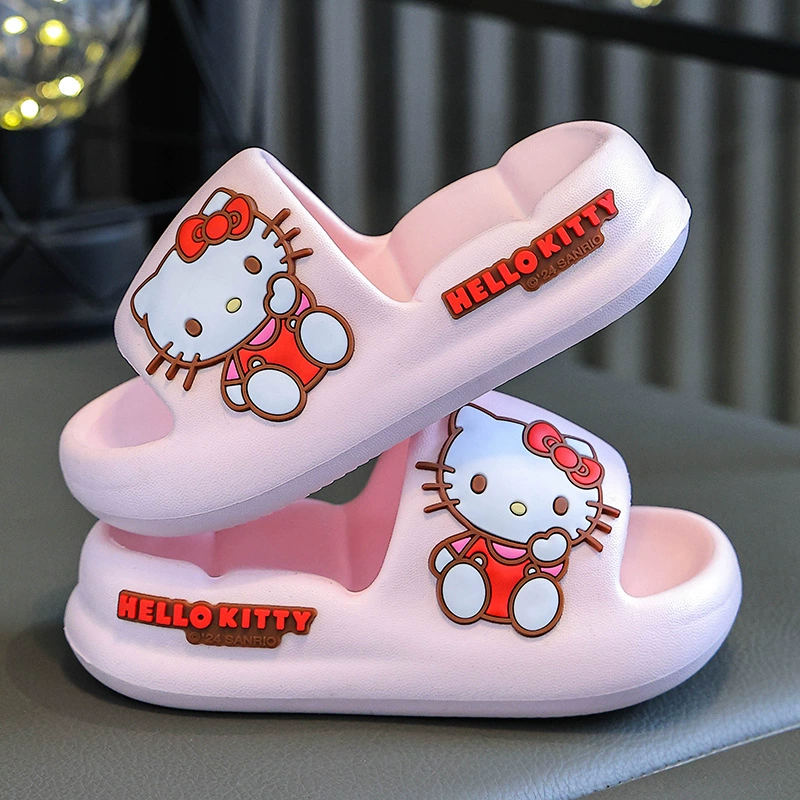 Санрио Куломи детские тапочки Летняя девочка милая комнатная противоскользящая домашняя тапочка для мальчиков и девочек