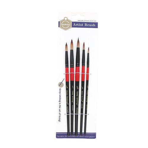 Oil Paint Brush Wholesale 5 Gouache Watercolor Pigment Acrylic Pen Set Oil Painting Board Brush Hook Line Pen Art Tools