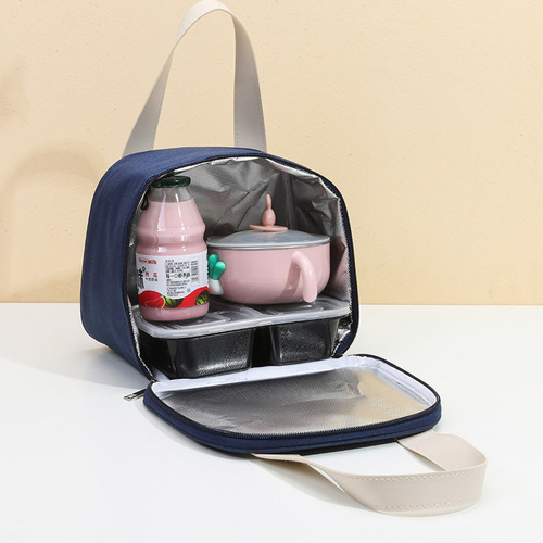 Large-capacity tie-dye high-style Japanese-style hand-held lunch bag portable thick insulation bag for office workers and students lunch bag