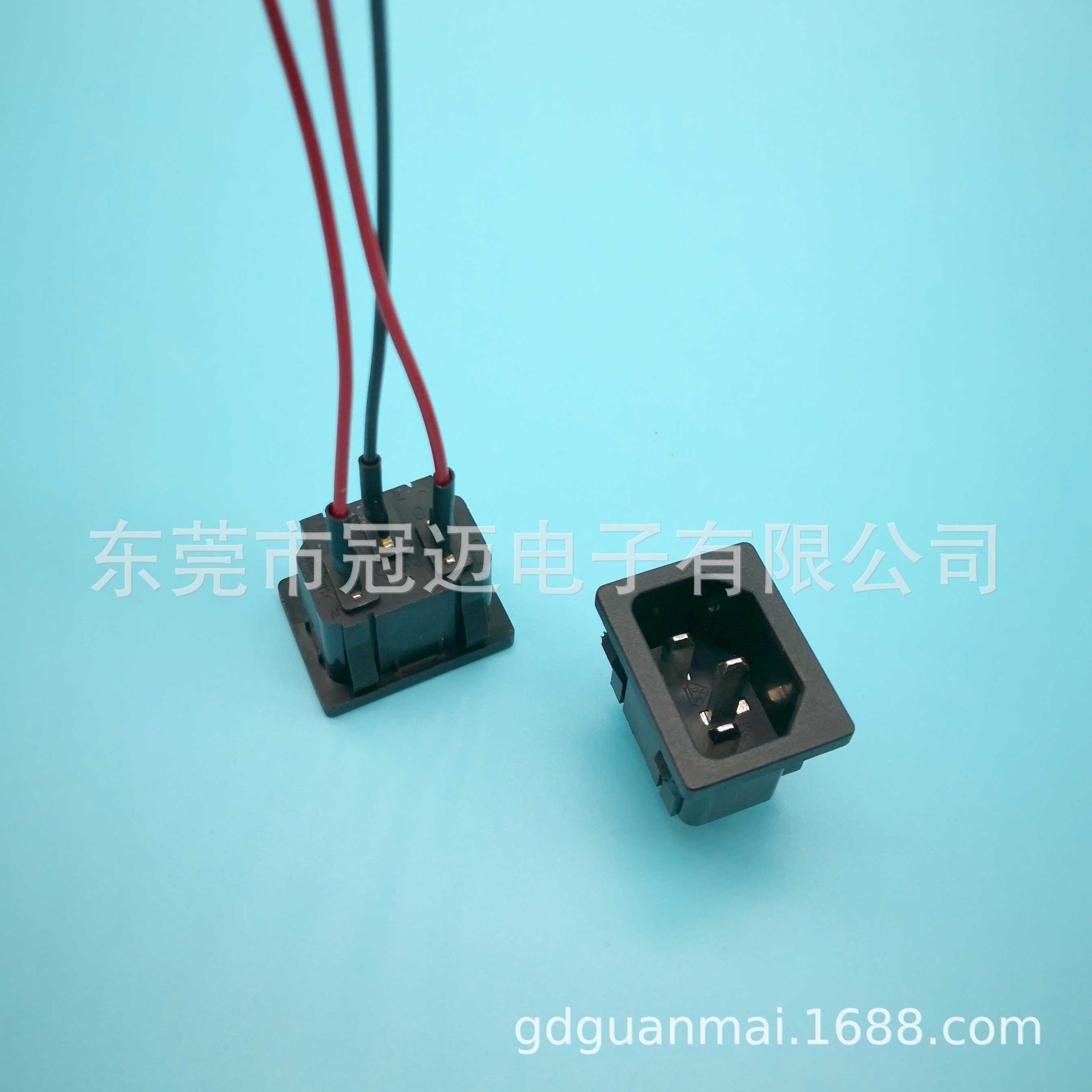 DB-14-2CF品字公座 卡式 C14 品字尾AC插座 电源适配器 灯座 UPS