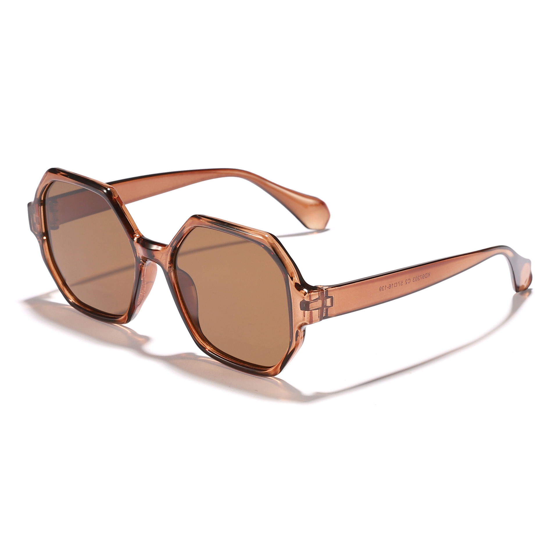 2024 moda europea y americana nuevas gafas de sol poligonales hombres y mujeres retro todo-fósforo viento ins gafas anti-azul