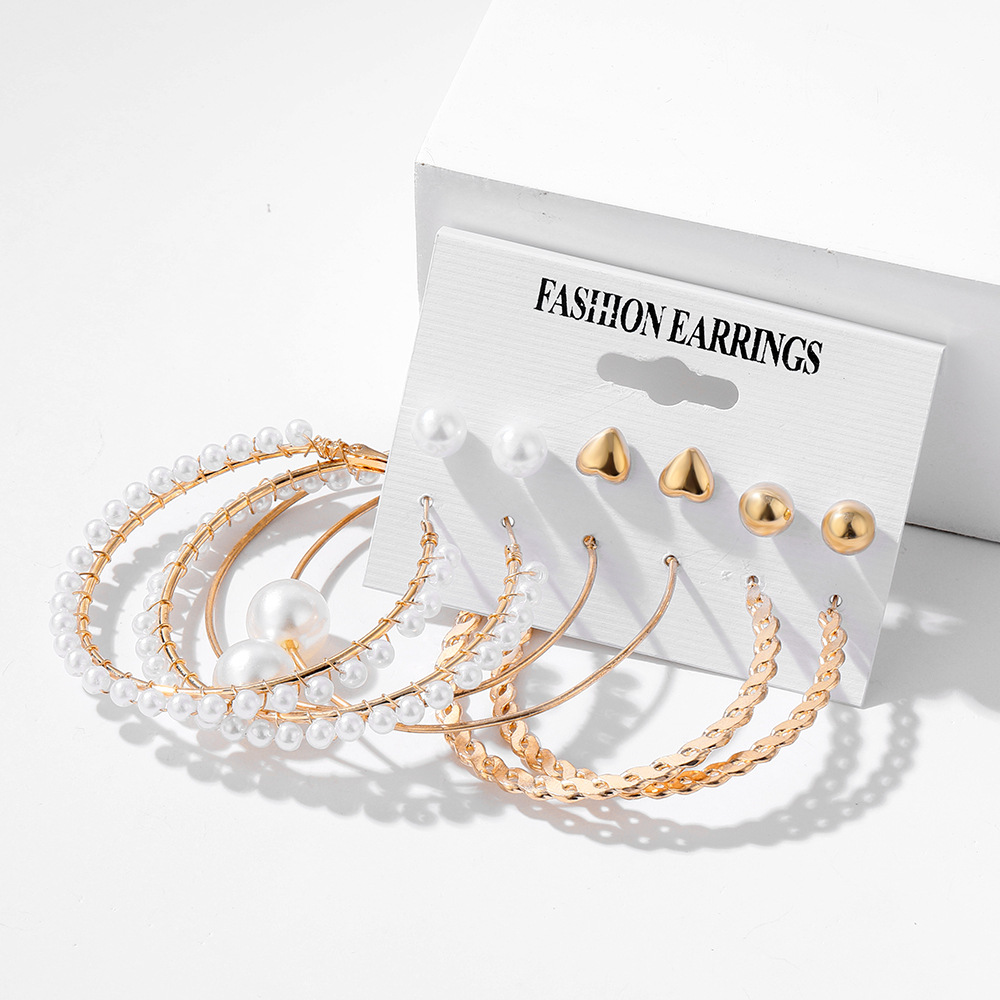 Circle Pattern Women'S Gender Fashion Circle Alloy Inlaid Zircon Women's Drop Earrings 1 Set