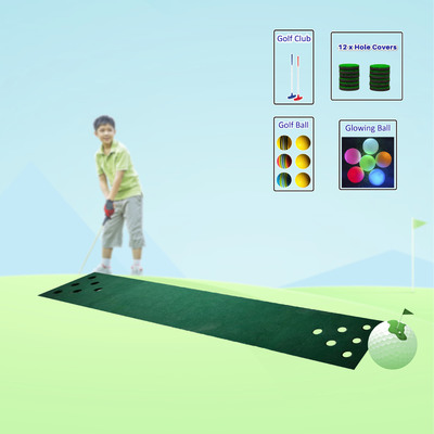XY厂家定制12洞果岭 室内办公室地毯休闲用品 高尔夫推杆练习器|ms