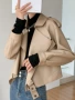 春秋同款宽松新款皮衣