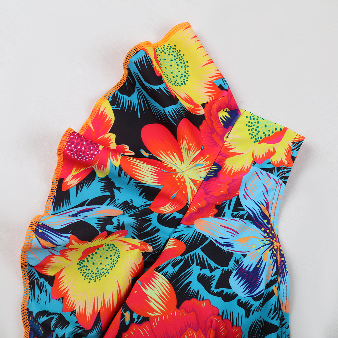 192g Weight Sexy Feel Of Sensation Briefs Panties Style Polyester Fabric Type 2 Pieces Set Quantity Swimming Pool, Beach Occasion Ditsy Floral Pattern Women's Gender Women's Ditsy Floral 2 Pieces Set Bikinis Swimwear 13