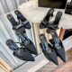 High Version 2025 New French High Heels Black Elegant Toe Sandals Fairy Shoes Stiletto Heel Pointed Shoes Single Shoes