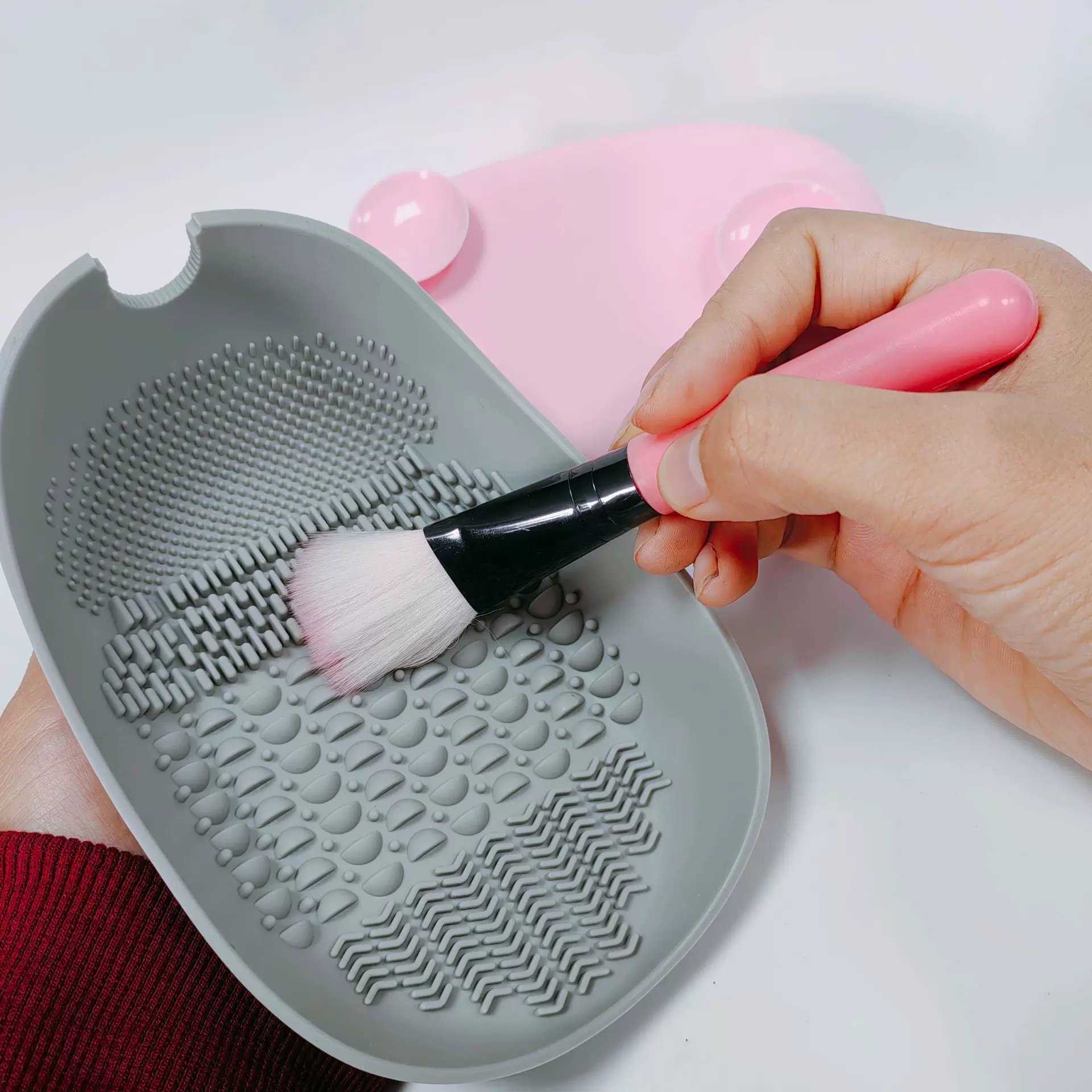 化妆刷清洗碗一体硅胶洗刷粉扑晾晒架清洁化妆刷工具美妆
