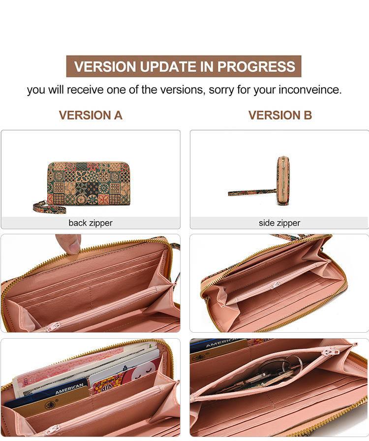 Portafoglio da donna alla moda 2024 con paillettes alla moda e portamonete in pelle PU, manico con cerniera medio-lungo_voghion.com