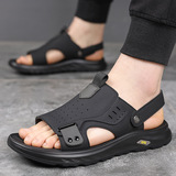 (Трансграничная торговля), мужские босоножки для отдыха, кожаная дышащая пляжная обувь, из натуральной кожи