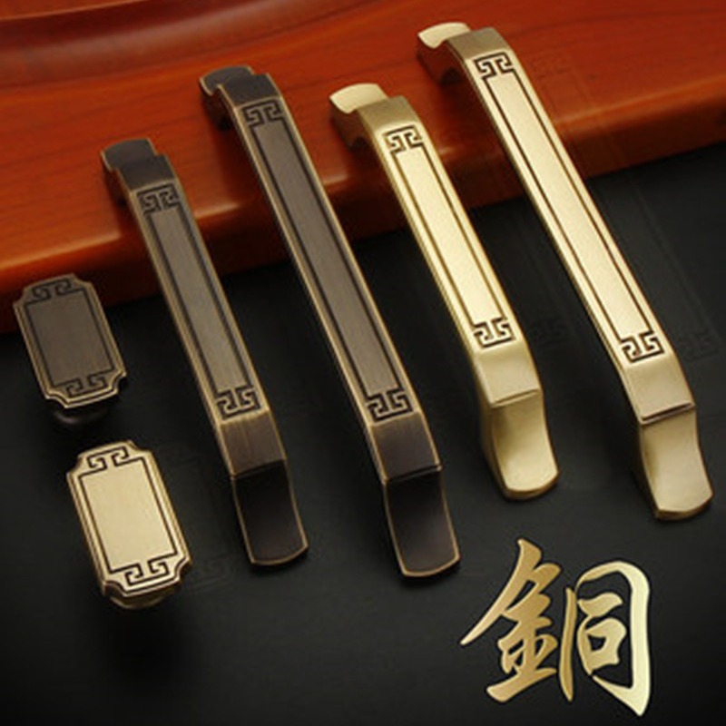 Pure copper handcase door new Chinese -style all -copper antique…