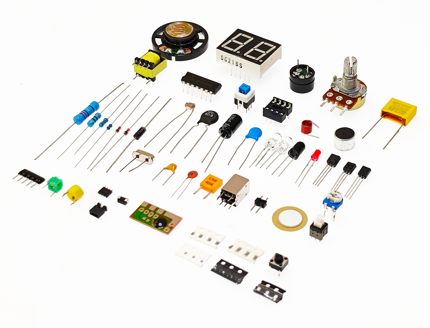 Learn to Recognize 50 Kinds of Digital Components. Electronic Kit DIY Parts Discrete Component Teaching Practice Exercises