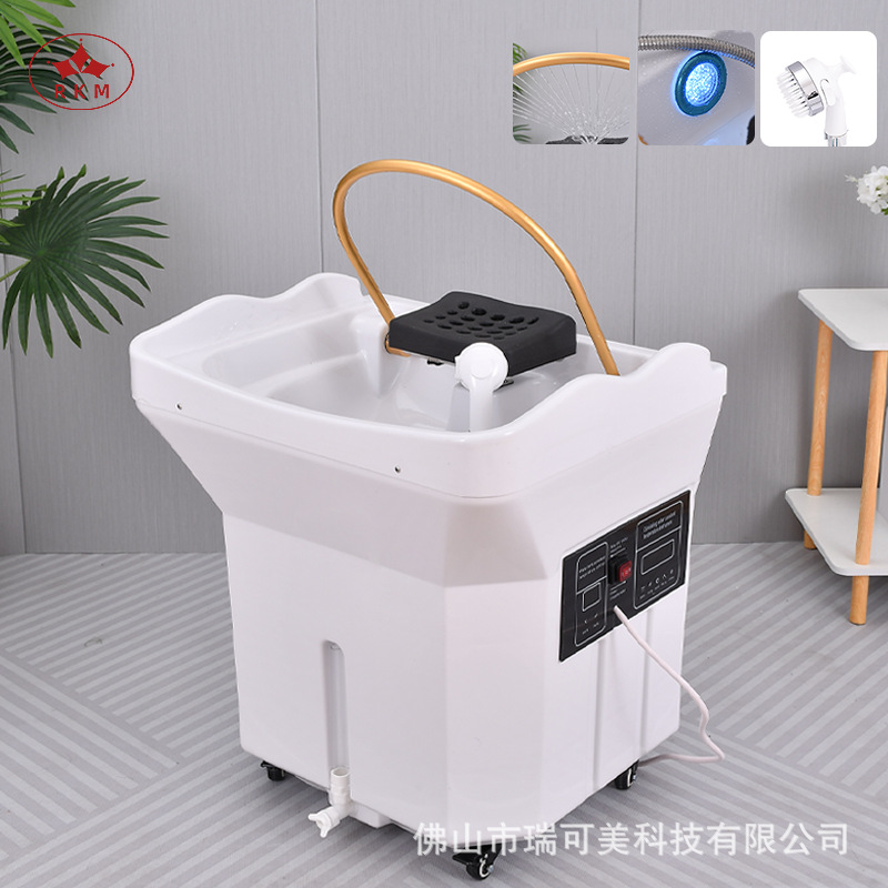 Lava-cabezas Móvil para Tratamiento Capilar con Circulación de Agua y Fumigación para Salón de Belleza image 10