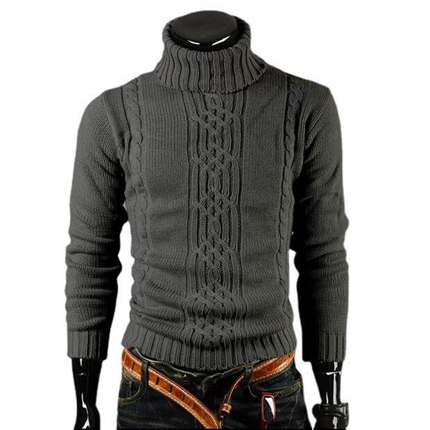 Демисезонный вязаный свитер, slim fit