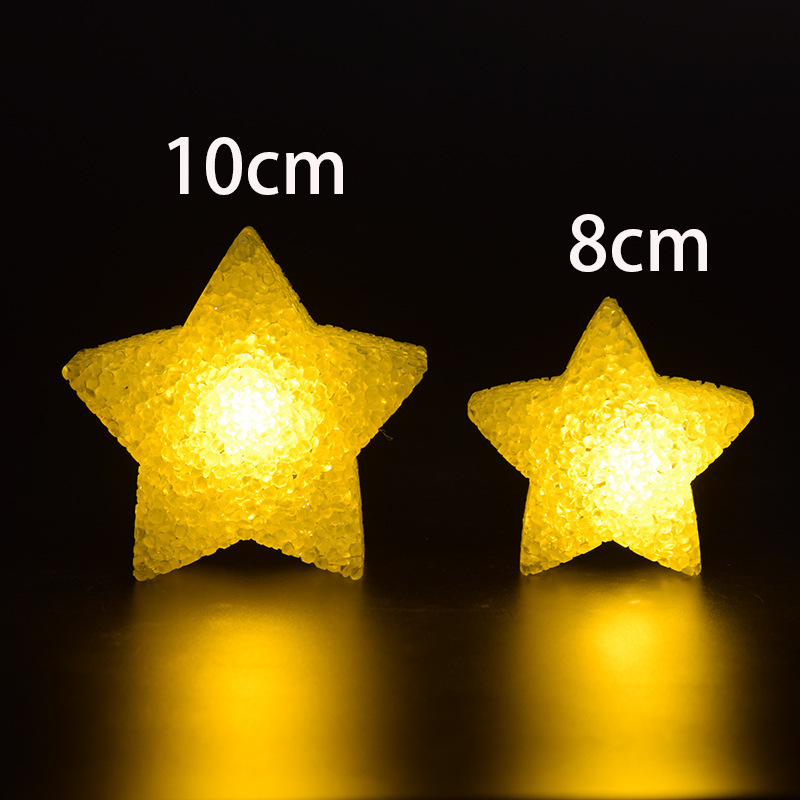 Luz de la estrella en stock LED luminoso estrella de cinco puntas luz mano etapa drama rendimiento apoyos mano cristal decoraciones de luz