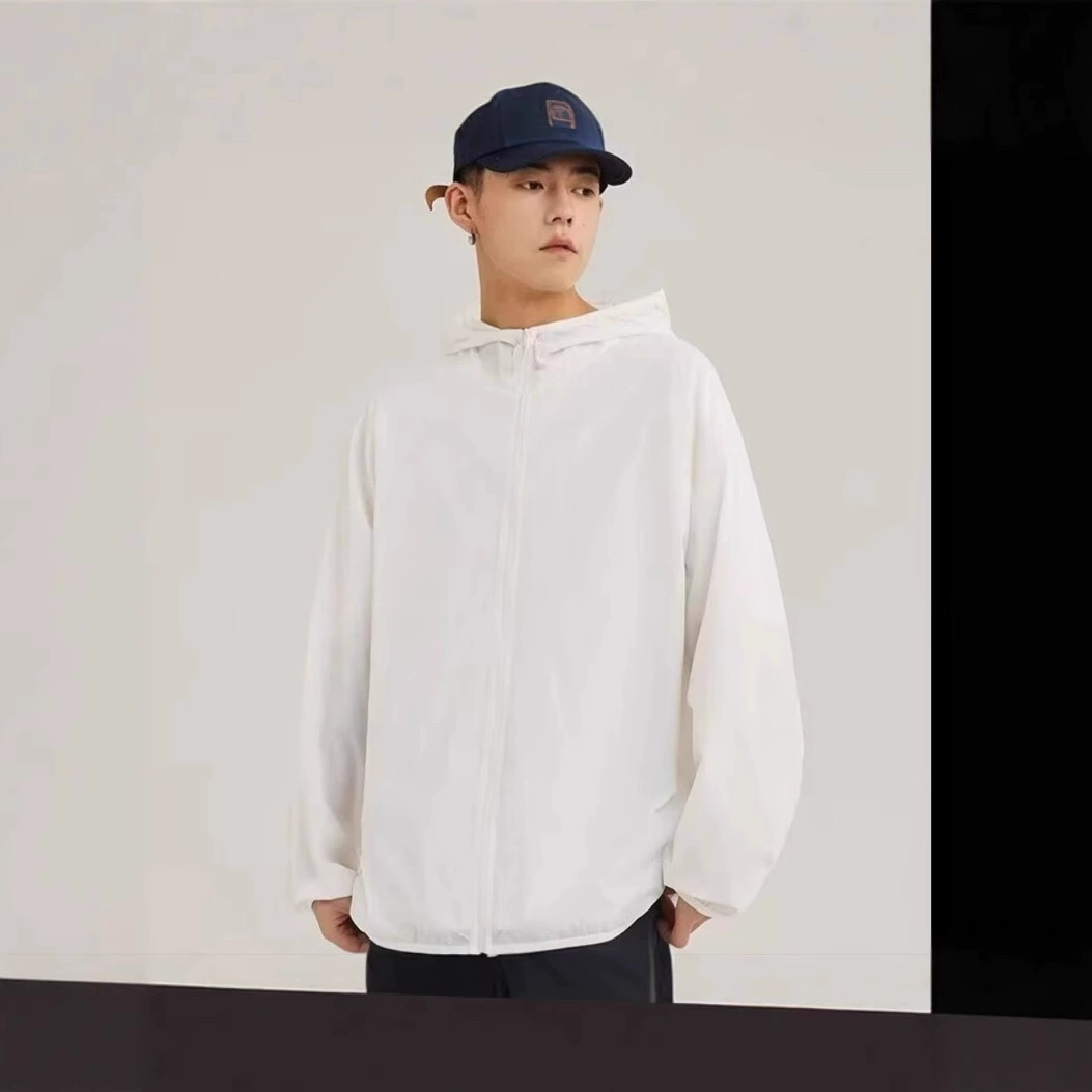 Новинка 2025 года, летняя солнцезащитная одежда, мужская тонкая уличная куртка для велоспорта и рыбалки, куртка для мальчиков, ледяной шелк, солнцезащитная одежда