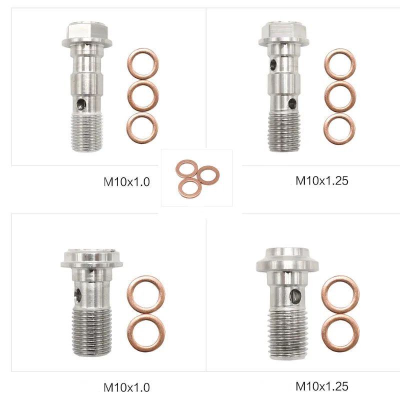 Banjo screw 304 stainless steel hollow brake hose bolt for motorcycle electric bike disc brake Banjo screw M10