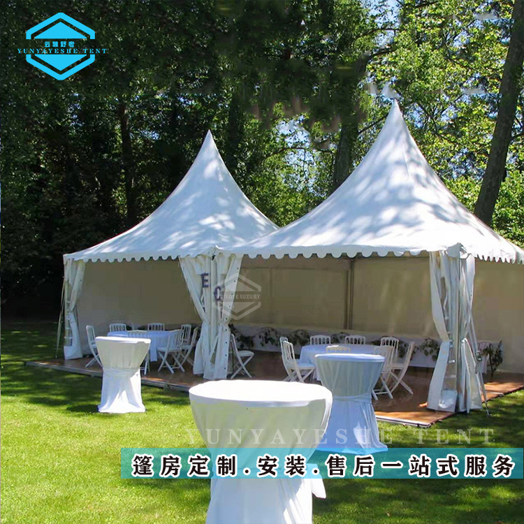 户外铝合金框架欧式帐篷尖顶篷房3*3-10*10m可供应室外防水遮阳