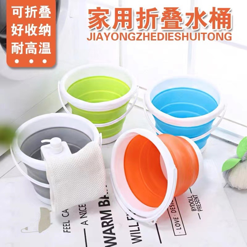 Cubo plegable portátil — gran capacidad, para lavandería, camping o viaje, resistente y fácil de transportar