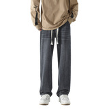 Весенние летние джинсы, флисовые штаны, в американском стиле, свободный прямой крой