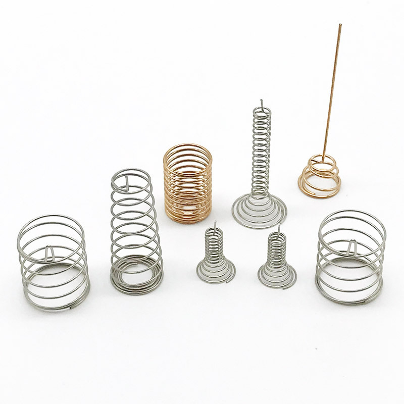 供应触摸弹簧开关触屏弹簧加湿器按键弹簧感应弹簧喇叭形弹簧镀金