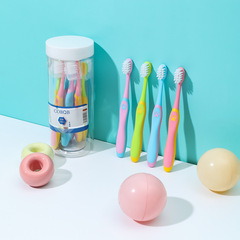 Macaron Children's Bucket 8 Pieces Toothbrush Set, Cartoon Baby Soft Bristles, Wholesale Children's Soft Toothbrush