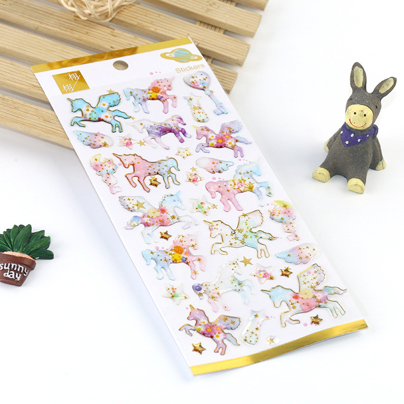 Suministro directo de fábrica japonés y coreano dorado fresco cristal epoxi pegatinas teléfono móvil pegatinas diario decorativo chica corazón mano cuenta pegatinas