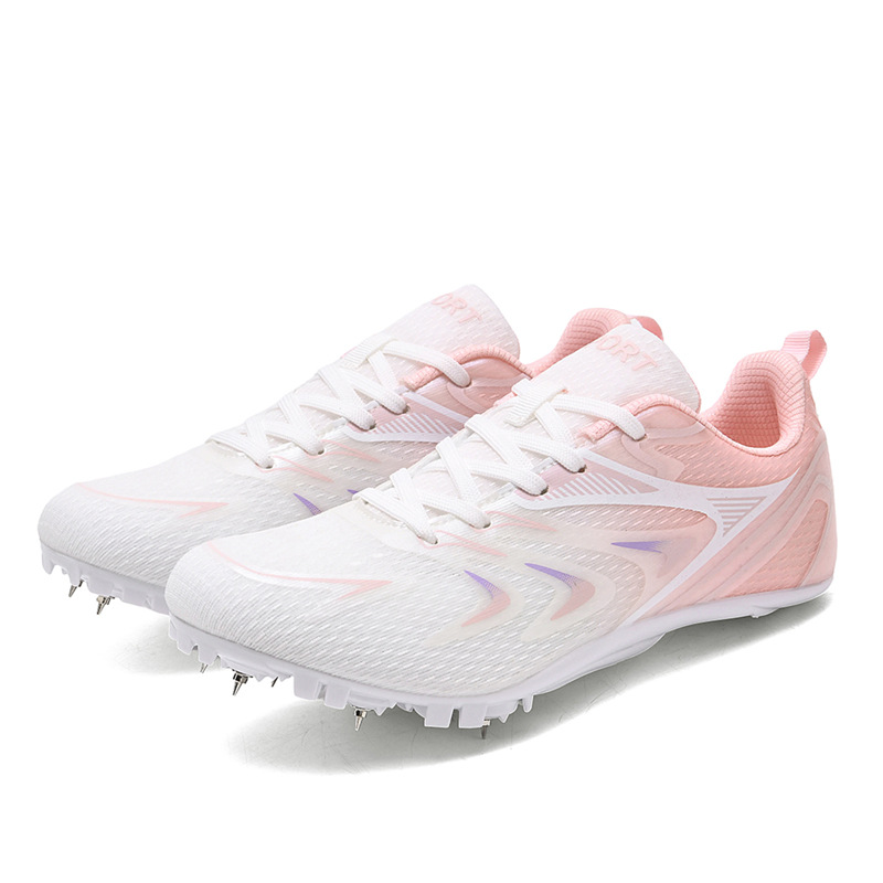 Nuevos zapatos de clavos de pista y campo para estudiantes de primaria y secundaria para competir en exámenes deportivos para correr y respirar zapatos de entrenamiento deportivo