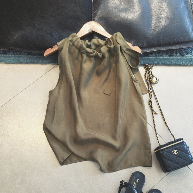 Cupro silk rayon fabric - drawstring top and skirt set - dropshipping available