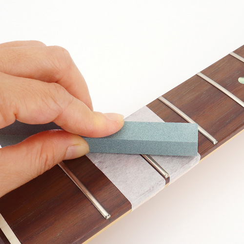 Guitar fret polishing stone bass fret post leveling saddle file stone string distance adjustment repair and care tool