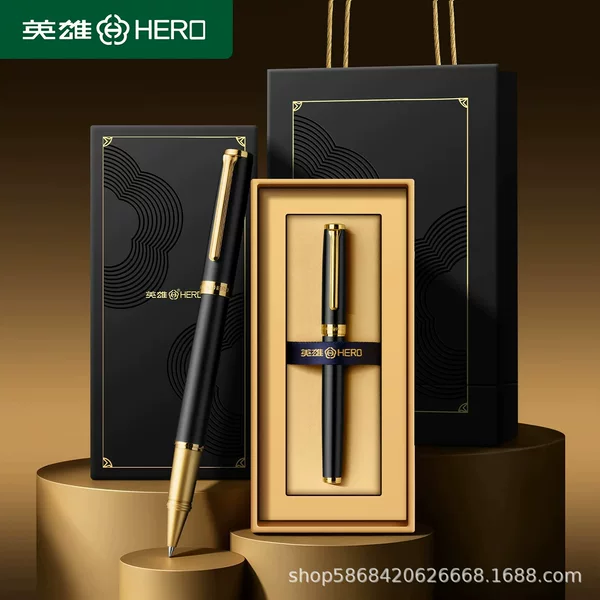HERO 7081 ballpoint pen for men and women, suitable for calligraphy practice, adult high-end gift box set, personalized engraving for commemorative gifts