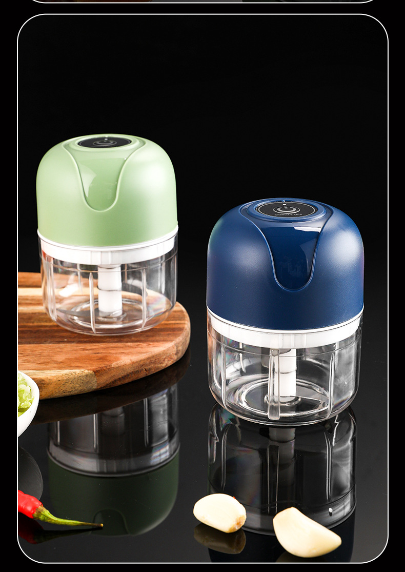 Electric Food Processor Mini Kitchen Garlic Sauce Mixer Baby Food Meat Grinder Household Multifunctional Garlic Crusher