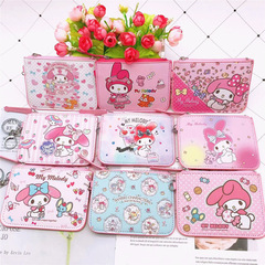 可愛粉色兔子女款PU卡套橫款學生地鐵卡胸牌保護套工作證卡套卡包