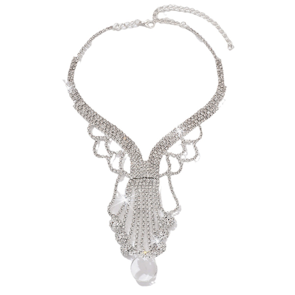 Europa y los Estados Unidos de moda transfronteriza de diamante de tobillas de brillo de lujo cadena de muñeca de novia vestido de novia accesorios joyas cadenas de garras mujeres