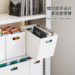 日式图书馆书架收纳盒直角可折叠储物盒零食玩具书本整理箱方形盒