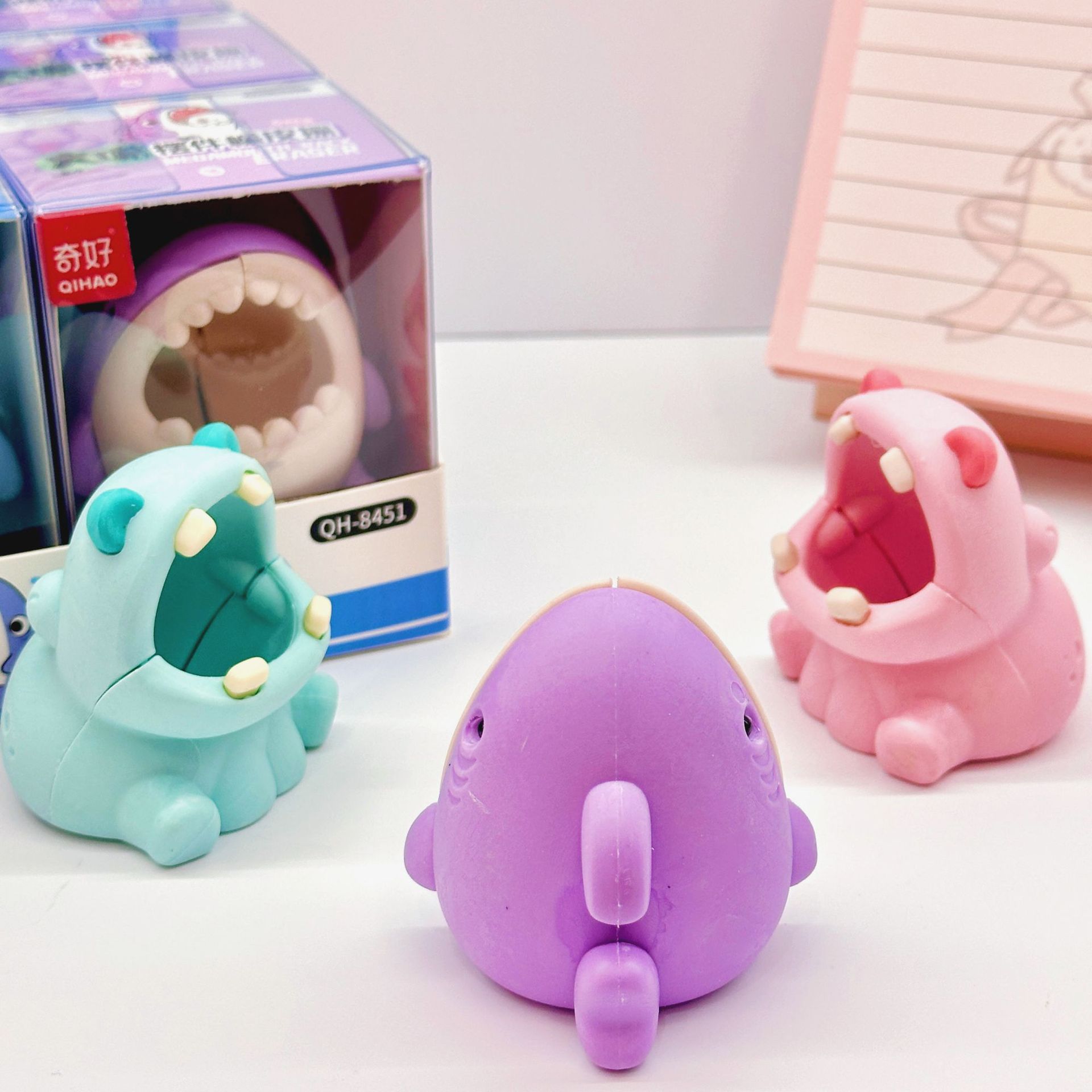 Decoración de boca grande desmontable borradora infantil creativa limpieza sin huellas premios de placa de goma de los estudiantes