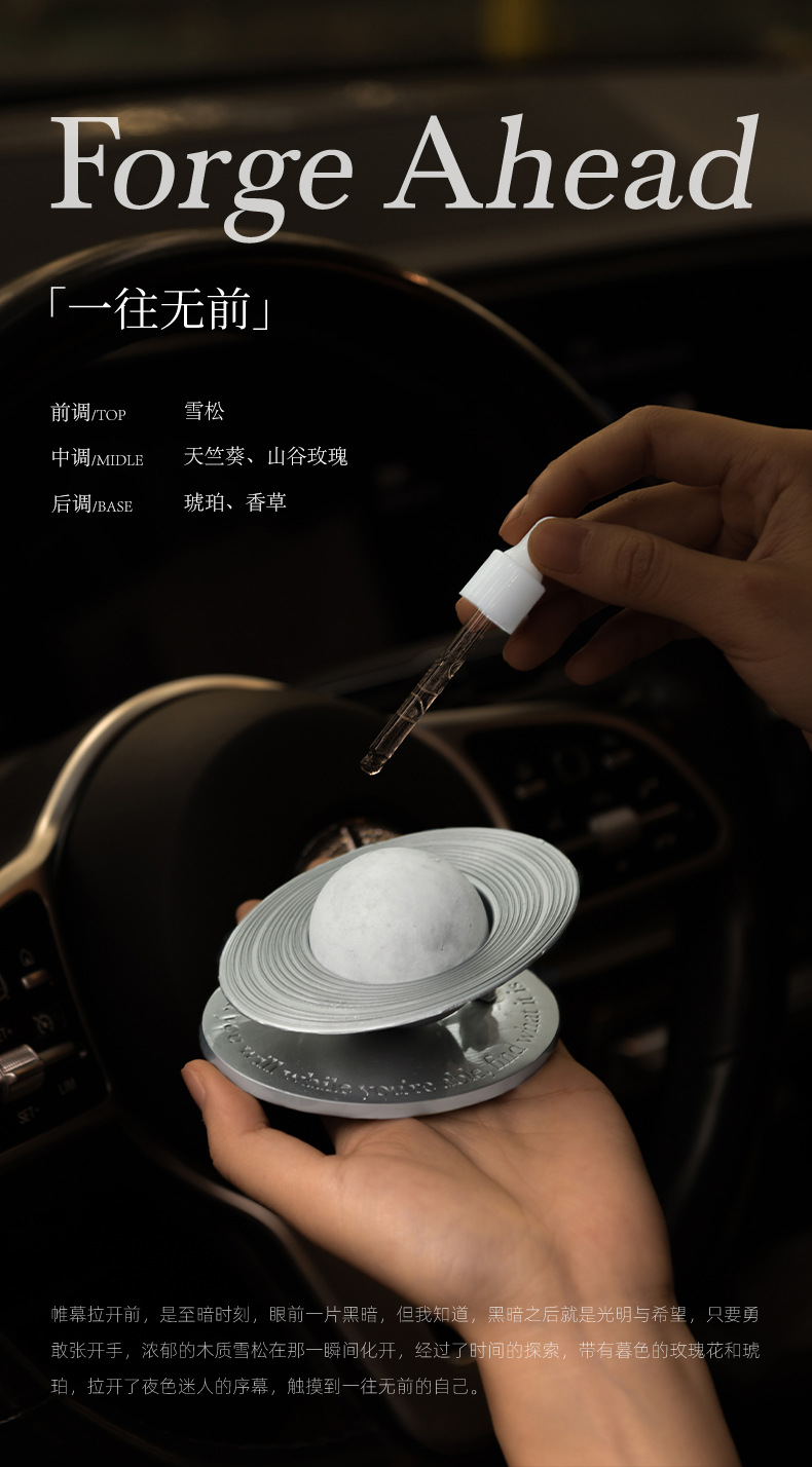 Emma Molly Brilliant Star Ring Car Fragrance Ornament Exquisite Car Fragrance Gift Box Long-Lasting Scent Diffuser Dropshipping