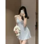 条纹夏季小众新款睡裙