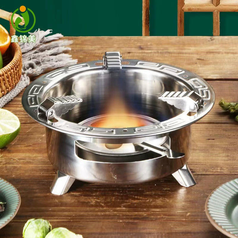 Ветрозащитная спиртовая Плита горшок из нержавеющей стали небольшой горячий горшок бытовой сухой котел студенческое общежитие спиртовой горшок гостиничный костюм на открытом воздухе