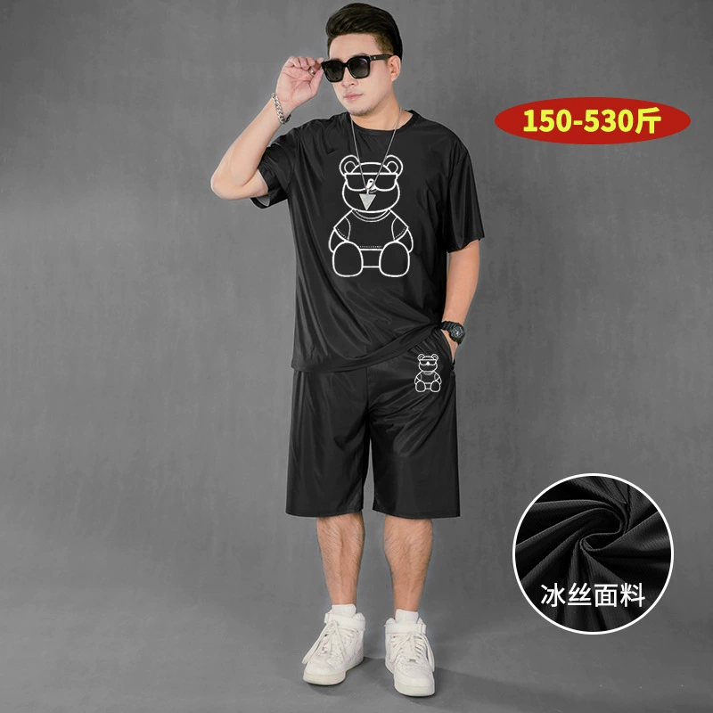 T6019T shirt-D7019B ледяной шелк shorts-C8019B брюки из ледяного шелка Универсальный повседневный костюм