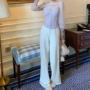 松弛高克重针织羊毛直筒裤
