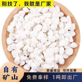 白色鹅卵石水洗石白色机制磨圆水洗石园林铺路公园造景石子小石头