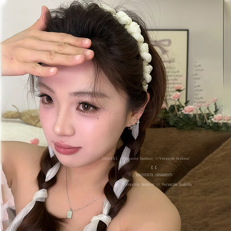 レトロな欧米風ヘッドスカーフ、甘くてクールな女の子のヘアスカーフ、ストリートダンス、サイクリング、フォトプロップス、ヘアバンド、ベルト装飾|undefined