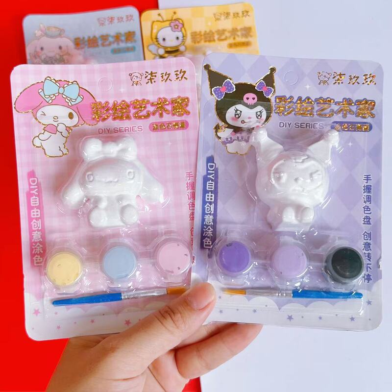 Cute Pet Plaster Dolls for Kids DIY Painting Artist 3D Free Graffiti Plaster Painting Student Coloring Mold