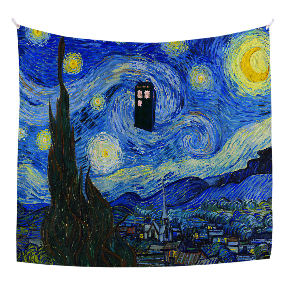 亚马逊艺术画挂毯 背景布家居装饰墙面壁毯挂画 直播背景挂布直销