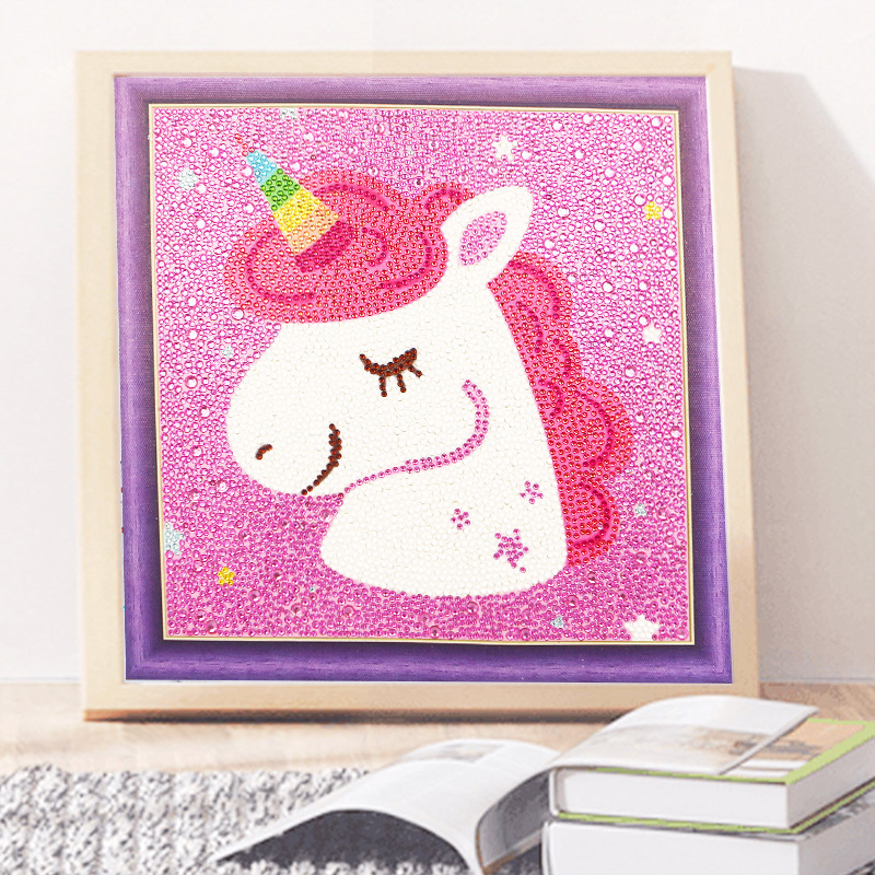 Pintura de Diamantes 5D para Niños, Diseño de Animales, Gato, Punto de Cruz, Cristal, Decoración, Manualidades, Amazon Transfronterizo