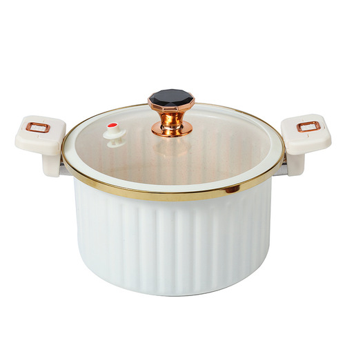 Cross-border hot sales Household micro-pressure enameled pot soup pot Large capacity multi-function non-stick cast iron pot soup pot